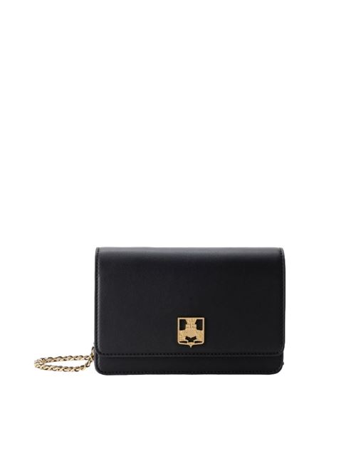 Shoulder bag in synthetic material with logo plaque ELISABETTA FRANCHI | BS01A46E2.110